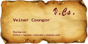 Veiner Csongor névjegykártya